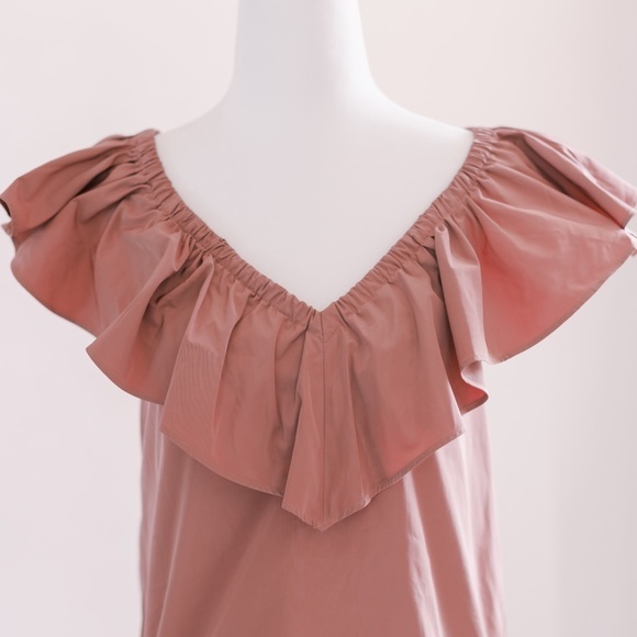 Express Ruffle V Neck Blouse - Picture 2 of 9